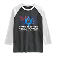 Jewish Strong Stand Together Raglan Shirt Pray for Bondi Australia Hanukkah Dec 14 2025 Remembrance - Wonder Print Shop