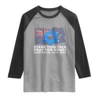 Jewish Strong Stand Together Raglan Shirt Pray for Bondi Australia Hanukkah Dec 14 2025 Remembrance - Wonder Print Shop