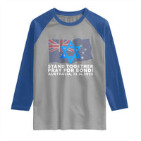 Jewish Strong Stand Together Raglan Shirt Pray for Bondi Australia Hanukkah Dec 14 2025 Remembrance - Wonder Print Shop