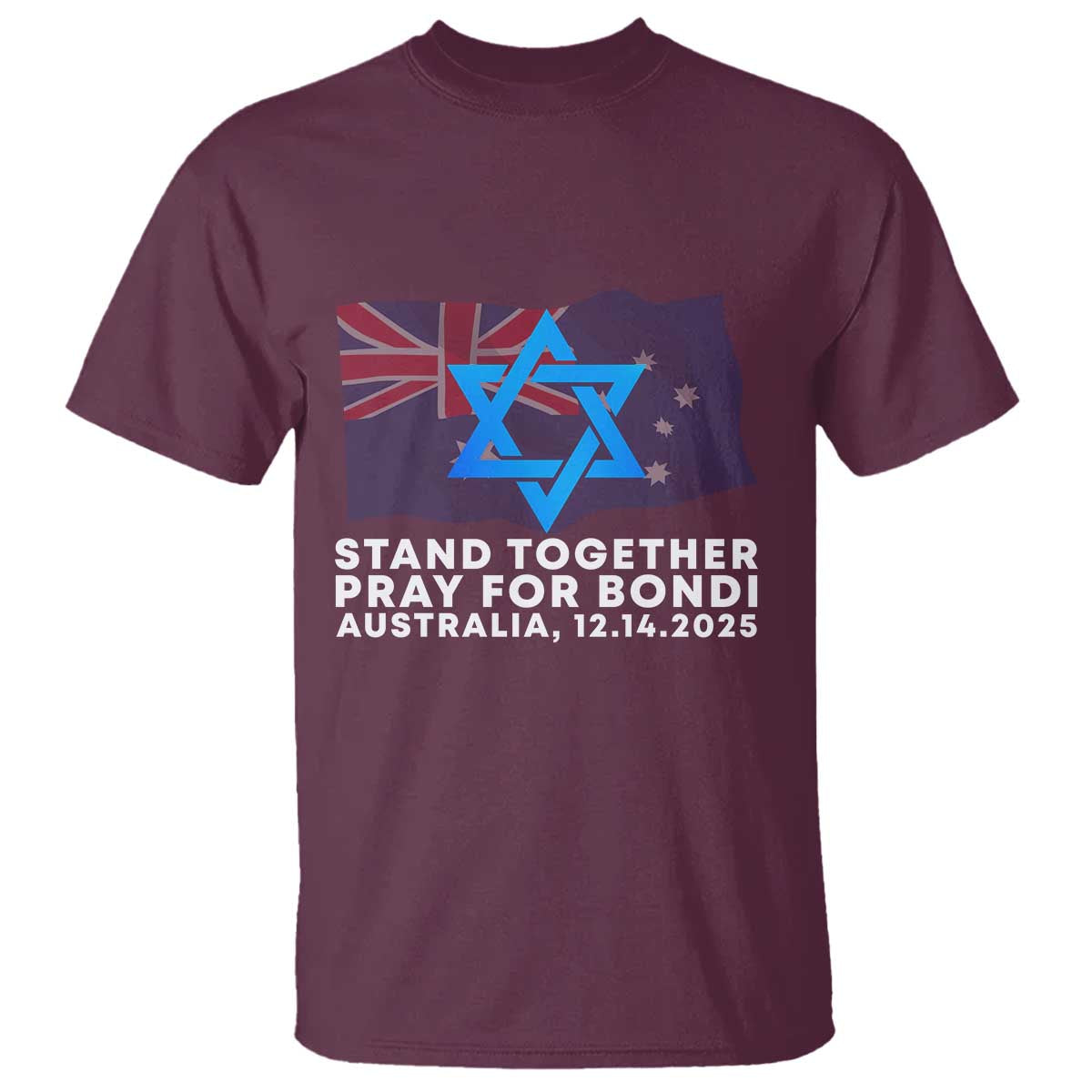 Jewish Strong Stand Together T Shirt Pray for Bondi Australia Hanukkah Dec 14 2025 Remembrance - Wonder Print Shop