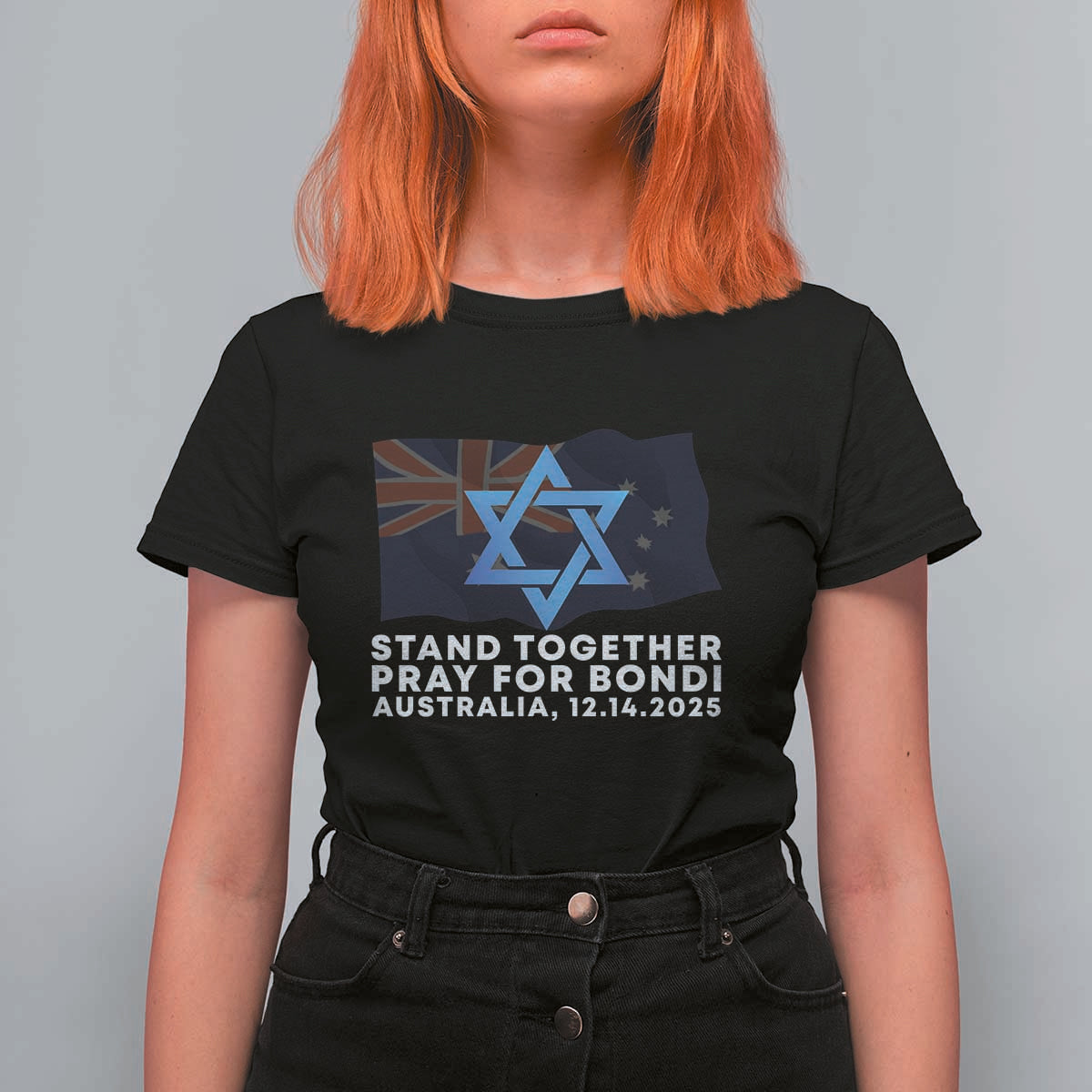 Jewish Strong Stand Together T Shirt For Women Pray for Bondi Australia Hanukkah Dec 14 2025 Remembrance - Wonder Print Shop