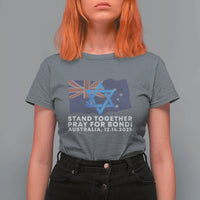 Jewish Strong Stand Together T Shirt For Women Pray for Bondi Australia Hanukkah Dec 14 2025 Remembrance - Wonder Print Shop