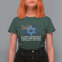 Jewish Strong Stand Together T Shirt For Women Pray for Bondi Australia Hanukkah Dec 14 2025 Remembrance - Wonder Print Shop