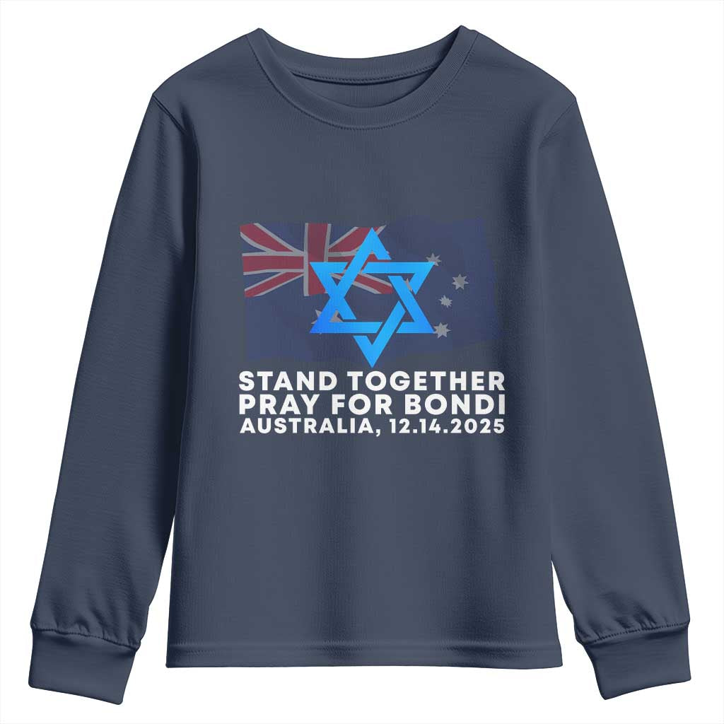 Jewish Strong Stand Together Youth Sweatshirt Pray for Bondi Australia Hanukkah Dec 14 2025 Remembrance - Wonder Print Shop