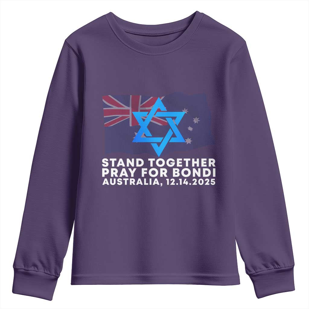 Jewish Strong Stand Together Youth Sweatshirt Pray for Bondi Australia Hanukkah Dec 14 2025 Remembrance - Wonder Print Shop