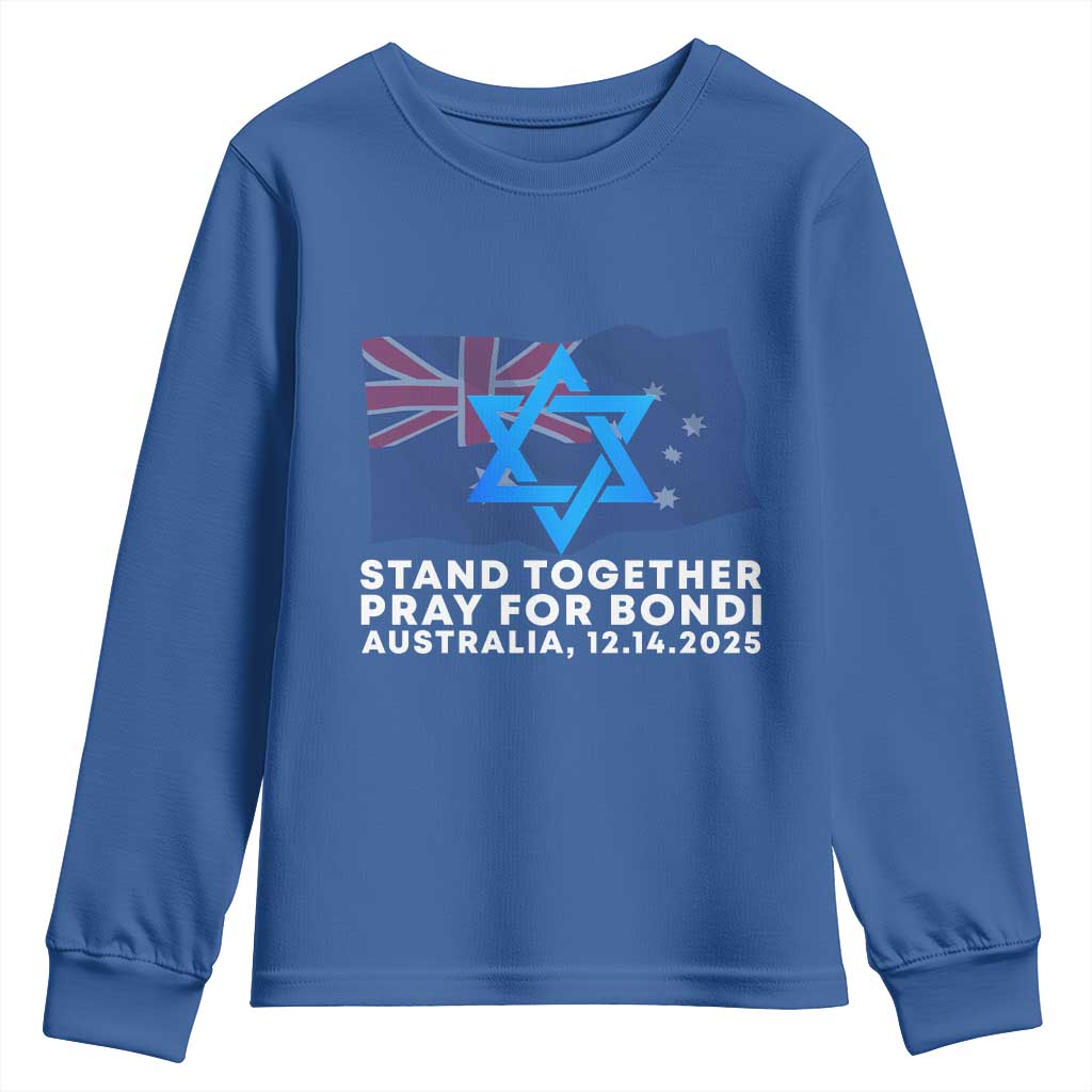 Jewish Strong Stand Together Youth Sweatshirt Pray for Bondi Australia Hanukkah Dec 14 2025 Remembrance - Wonder Print Shop
