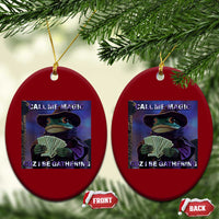 Funny Wizard Frog Fantasy Meme Ceramic Ornament Call Me Magic Cuz I Be Gathering MTG Gamer - Wonder Print Shop