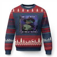 Funny Wizard Frog Fantasy Meme Ugly Christmas Sweater Call Me Magic Cuz I Be Gathering MTG Gamer - Wonder Print Shop