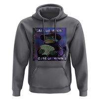 Funny Wizard Frog Fantasy Meme Hoodie Call Me Magic Cuz I Be Gathering MTG Gamer - Wonder Print Shop