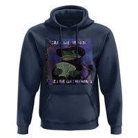 Funny Wizard Frog Fantasy Meme Hoodie Call Me Magic Cuz I Be Gathering MTG Gamer - Wonder Print Shop