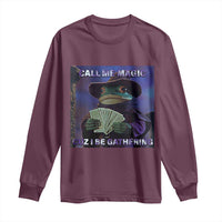 Funny Wizard Frog Fantasy Meme Long Sleeve Shirt Call Me Magic Cuz I Be Gathering MTG Gamer - Wonder Print Shop
