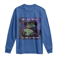 Funny Wizard Frog Fantasy Meme Long Sleeve Shirt Call Me Magic Cuz I Be Gathering MTG Gamer - Wonder Print Shop