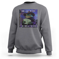 Funny Wizard Frog Fantasy Meme Sweatshirt Call Me Magic Cuz I Be Gathering MTG Gamer - Wonder Print Shop