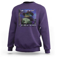 Funny Wizard Frog Fantasy Meme Sweatshirt Call Me Magic Cuz I Be Gathering MTG Gamer - Wonder Print Shop