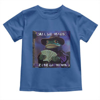 Funny Wizard Frog Fantasy Meme Toddler T Shirt Call Me Magic Cuz I Be Gathering MTG Gamer - Wonder Print Shop