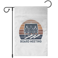 Funny Snowboarding Board Meeting Garden Flag Retro Chairlift Snowboarders Powder Junkies - Wonder Print Shop