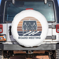 Funny Snowboarding Board Meeting Spare Tire Cover Retro Chairlift Snowboarders Powder Junkies - Wonder Print Shop