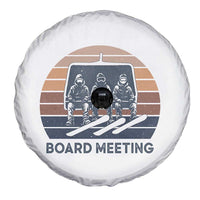 Funny Snowboarding Board Meeting Spare Tire Cover Retro Chairlift Snowboarders Powder Junkies - Wonder Print Shop