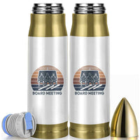 Funny Snowboarding Board Meeting Bullet Tumbler Retro Chairlift Snowboarders Powder Junkies - Wonder Print Shop