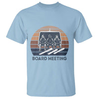 Funny Snowboarding Board Meeting T Shirt Retro Chairlift Snowboarders Powder Junkies - Wonder Print Shop