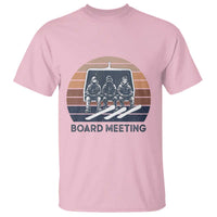 Funny Snowboarding Board Meeting T Shirt Retro Chairlift Snowboarders Powder Junkies - Wonder Print Shop