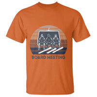 Funny Snowboarding Board Meeting T Shirt Retro Chairlift Snowboarders Powder Junkies - Wonder Print Shop