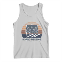 Funny Snowboarding Board Meeting Tank Top Retro Chairlift Snowboarders Powder Junkies - Wonder Print Shop