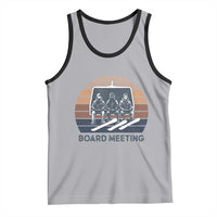 Funny Snowboarding Board Meeting Tank Top Retro Chairlift Snowboarders Powder Junkies - Wonder Print Shop