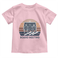 Funny Snowboarding Board Meeting Toddler T Shirt Retro Chairlift Snowboarders Powder Junkies - Wonder Print Shop