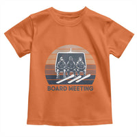Funny Snowboarding Board Meeting Toddler T Shirt Retro Chairlift Snowboarders Powder Junkies - Wonder Print Shop