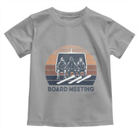 Funny Snowboarding Board Meeting Toddler T Shirt Retro Chairlift Snowboarders Powder Junkies - Wonder Print Shop