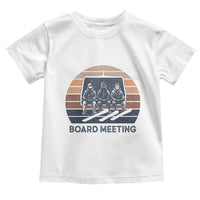 Funny Snowboarding Board Meeting Toddler T Shirt Retro Chairlift Snowboarders Powder Junkies - Wonder Print Shop