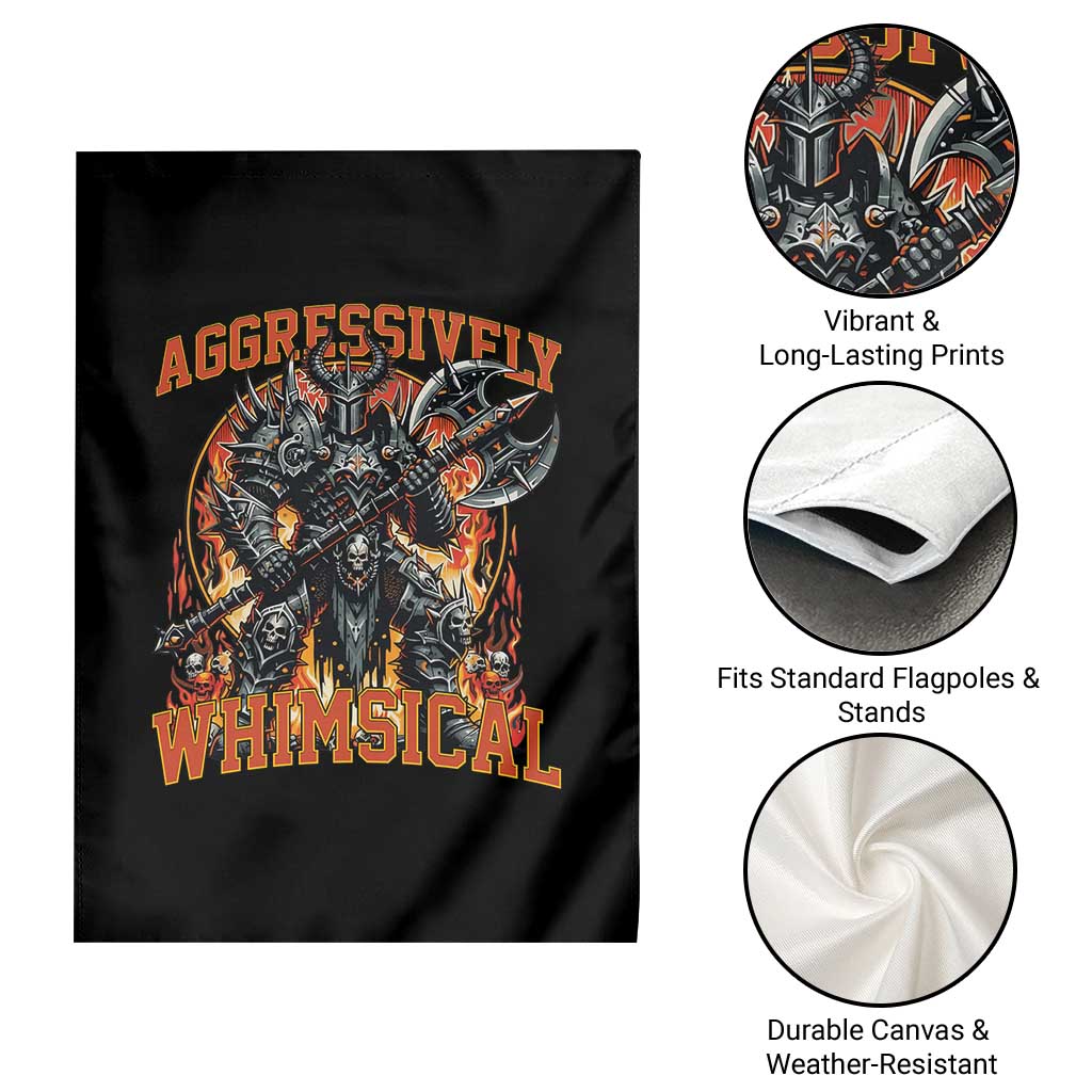 Chaotic Knight Metalcore Edgy Meme Aggressively Whimsical Garden Flag Armor Metalheads Fairycore Tendencies - Wonder Print Shop
