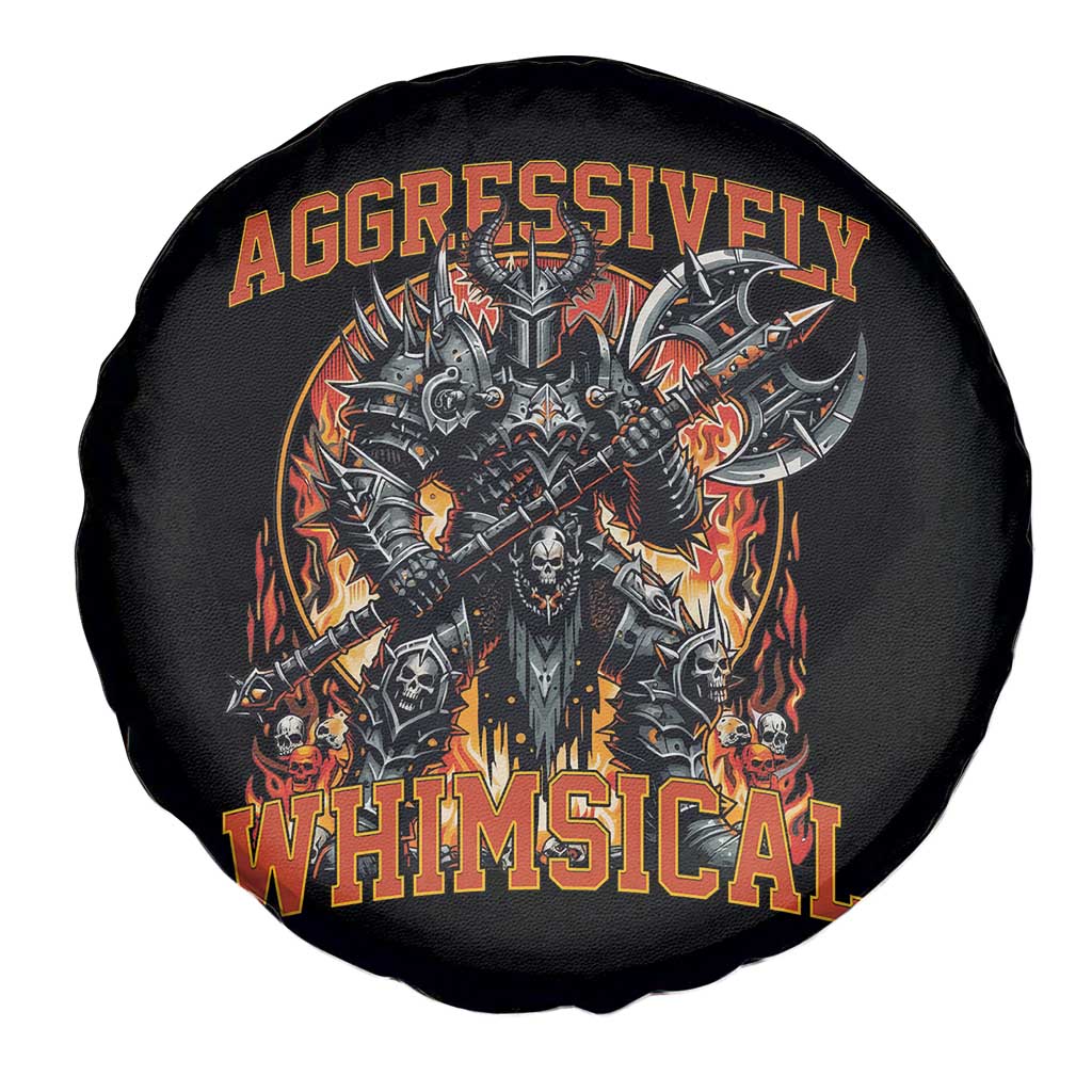 Chaotic Knight Metalcore Edgy Meme Aggressively Whimsical Spare Tire Cover Armor Metalheads Fairycore Tendencies - Wonder Print Shop