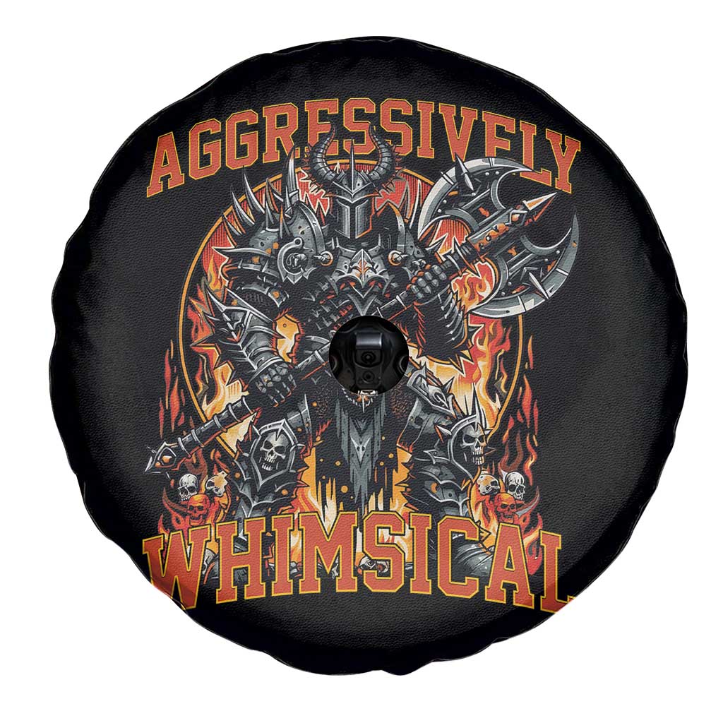 Chaotic Knight Metalcore Edgy Meme Aggressively Whimsical Spare Tire Cover Armor Metalheads Fairycore Tendencies - Wonder Print Shop