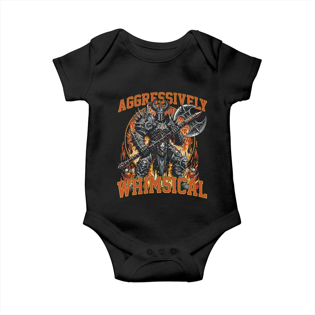 Chaotic Knight Metalcore Edgy Meme Aggressively Whimsical Baby Onesie Armor Metalheads Fairycore Tendencies - Wonder Print Shop