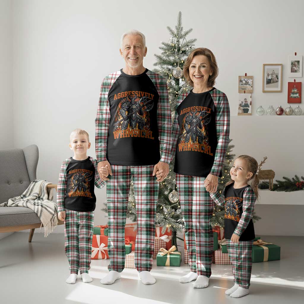 Chaotic Knight Metalcore Edgy Meme Aggressively Whimsical Plaid Pajama Set Armor Metalheads Fairycore Tendencies - Wonder Print Shop