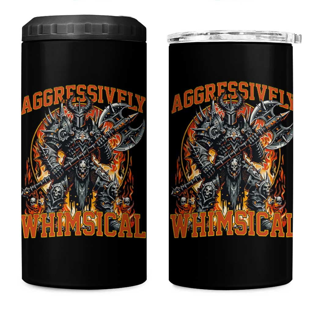 Chaotic Knight Metalcore Edgy Meme Aggressively Whimsical 4 in 1 Can Cooler Tumbler Armor Metalheads Fairycore Tendencies - Wonder Print Shop