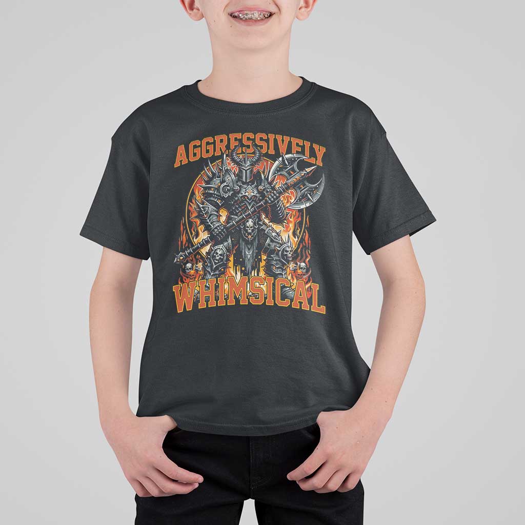 Chaotic Knight Metalcore Edgy Meme Aggressively Whimsical T Shirt For Kid Armor Metalheads Fairycore Tendencies - Wonder Print Shop