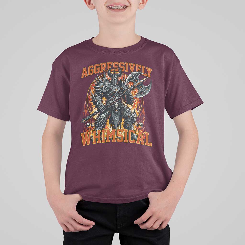 Chaotic Knight Metalcore Edgy Meme Aggressively Whimsical T Shirt For Kid Armor Metalheads Fairycore Tendencies - Wonder Print Shop