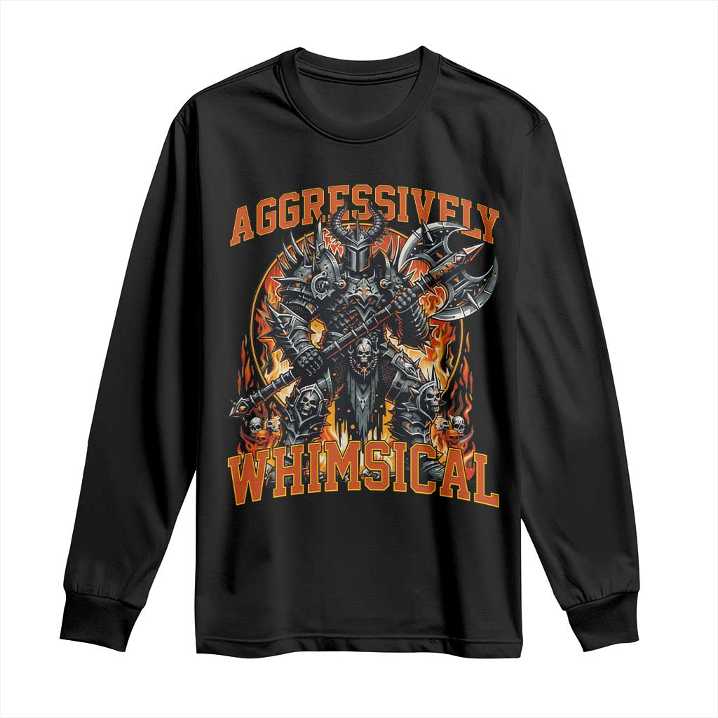 Chaotic Knight Metalcore Edgy Meme Aggressively Whimsical Long Sleeve Shirt Armor Metalheads Fairycore Tendencies - Wonder Print Shop