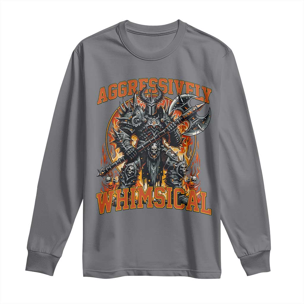 Chaotic Knight Metalcore Edgy Meme Aggressively Whimsical Long Sleeve Shirt Armor Metalheads Fairycore Tendencies - Wonder Print Shop