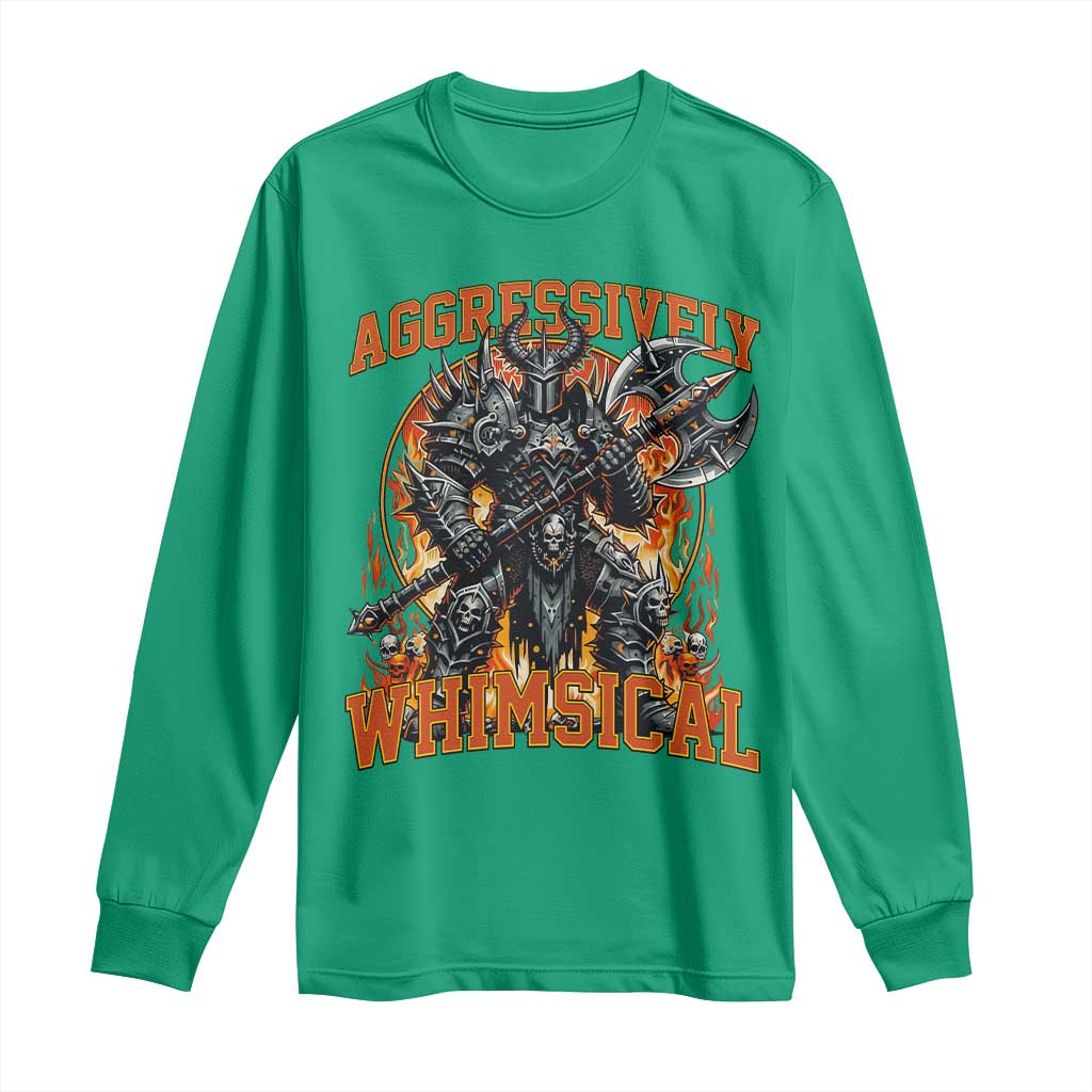 Chaotic Knight Metalcore Edgy Meme Aggressively Whimsical Long Sleeve Shirt Armor Metalheads Fairycore Tendencies - Wonder Print Shop