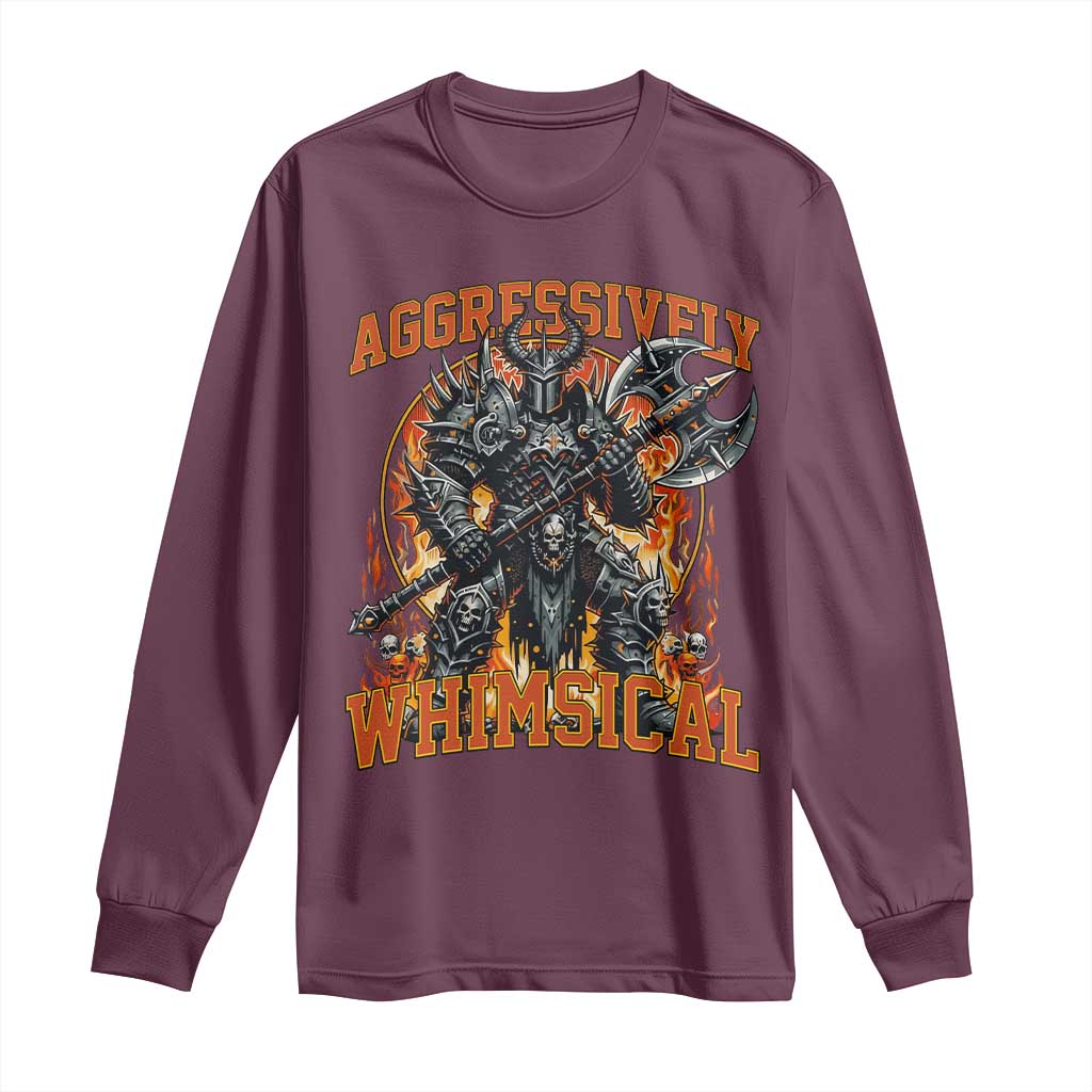 Chaotic Knight Metalcore Edgy Meme Aggressively Whimsical Long Sleeve Shirt Armor Metalheads Fairycore Tendencies - Wonder Print Shop