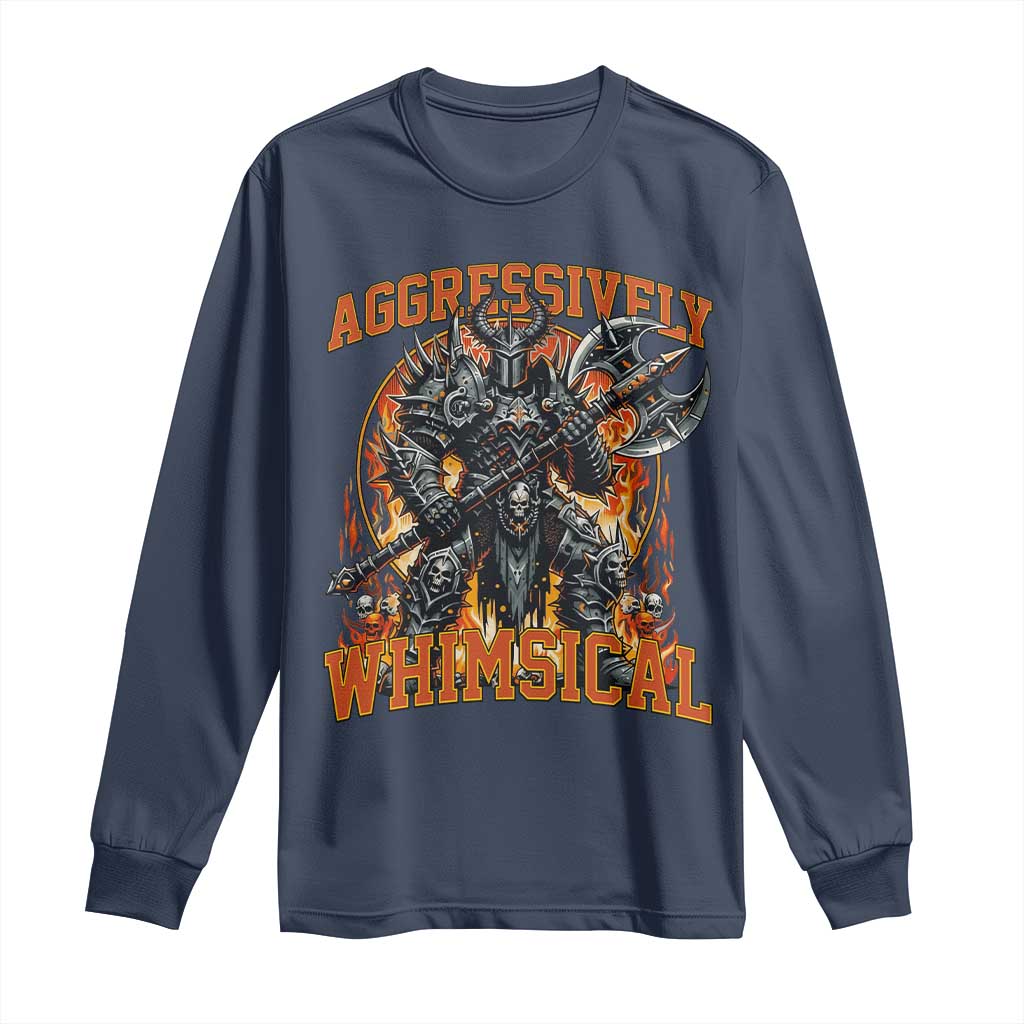 Chaotic Knight Metalcore Edgy Meme Aggressively Whimsical Long Sleeve Shirt Armor Metalheads Fairycore Tendencies - Wonder Print Shop
