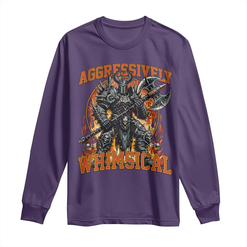 Chaotic Knight Metalcore Edgy Meme Aggressively Whimsical Long Sleeve Shirt Armor Metalheads Fairycore Tendencies - Wonder Print Shop