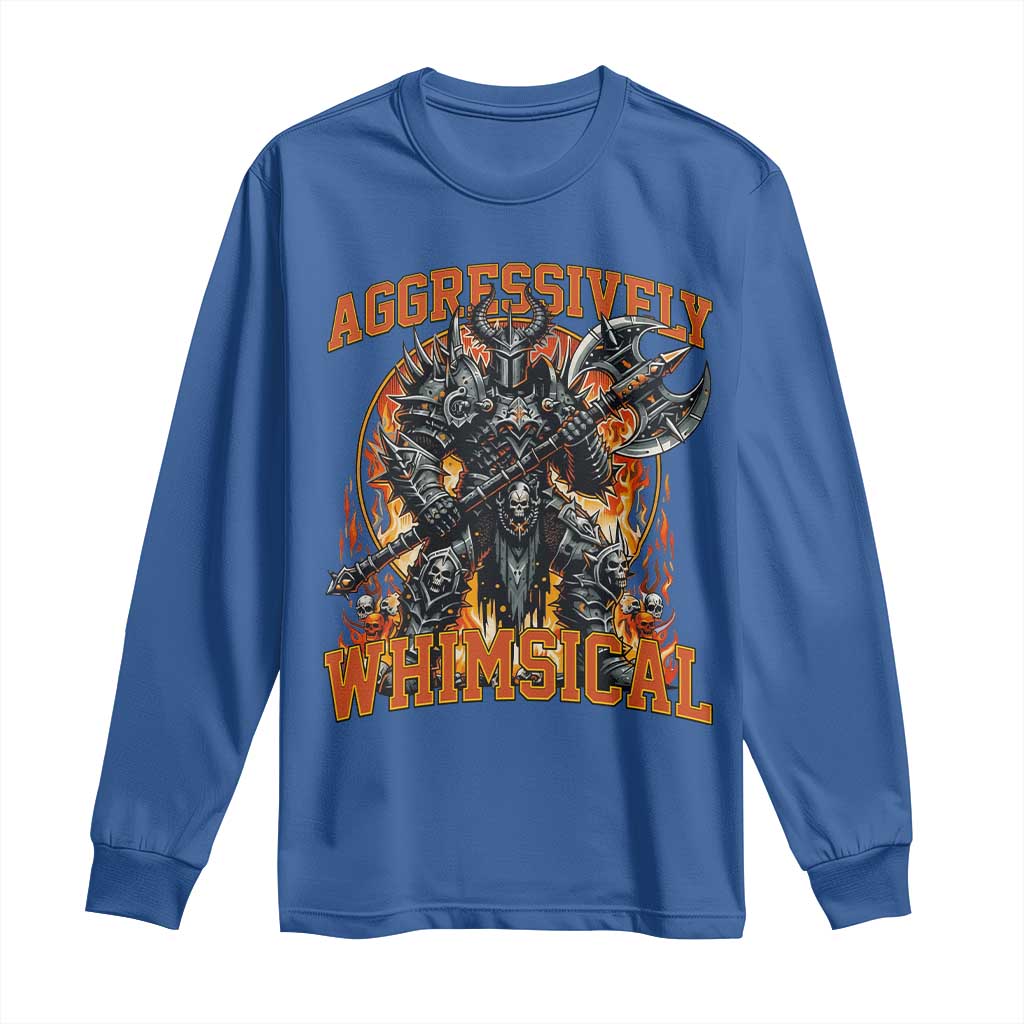 Chaotic Knight Metalcore Edgy Meme Aggressively Whimsical Long Sleeve Shirt Armor Metalheads Fairycore Tendencies - Wonder Print Shop