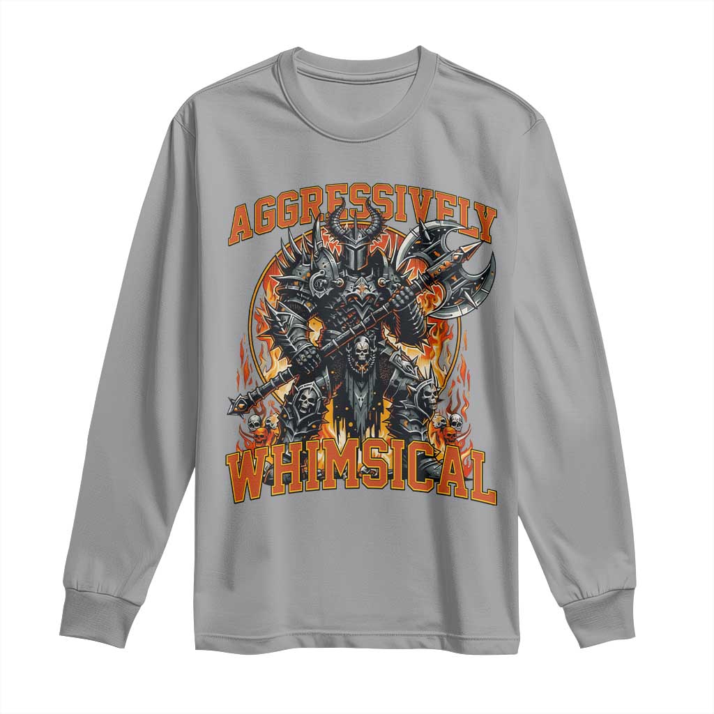Chaotic Knight Metalcore Edgy Meme Aggressively Whimsical Long Sleeve Shirt Armor Metalheads Fairycore Tendencies - Wonder Print Shop