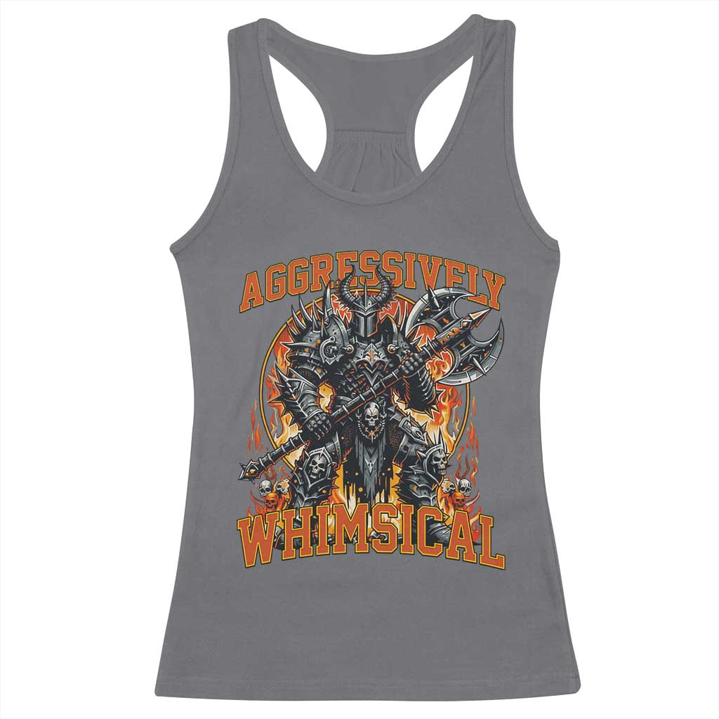 Chaotic Knight Metalcore Edgy Meme Aggressively Whimsical Racerback Tank Top Armor Metalheads Fairycore Tendencies - Wonder Print Shop