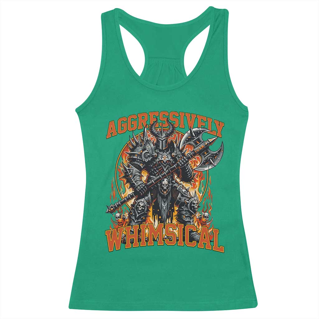 Chaotic Knight Metalcore Edgy Meme Aggressively Whimsical Racerback Tank Top Armor Metalheads Fairycore Tendencies - Wonder Print Shop